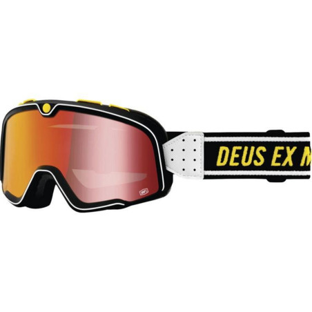 100 PERCENT (2022) FA20 BARSTOW GOGGLE DEUS - MIRROR RED LENS BARSTOW glasses color: white/black lens red mirror