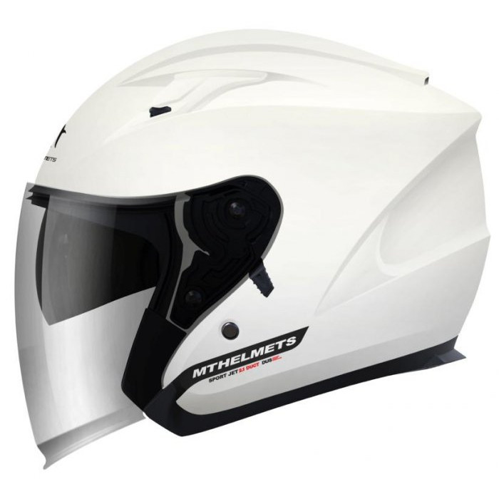 MT open face helmet AVENUE SOLID GLOSS PEARL WHITE color: glossy white, size: XS