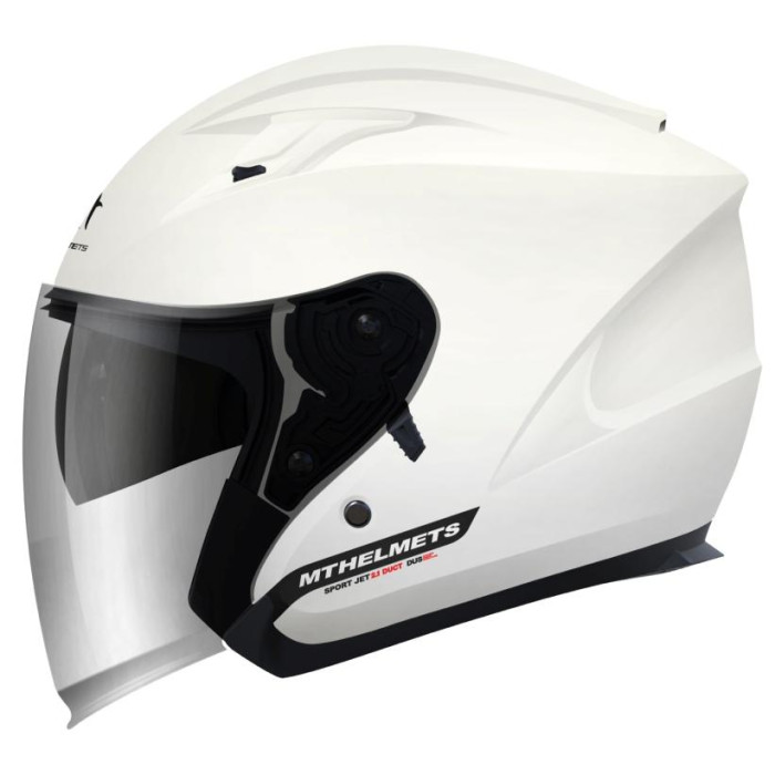 MT open face helmet AVENUE SOLID GLOSS PEARL WHITE color: glossy white, size: XXL