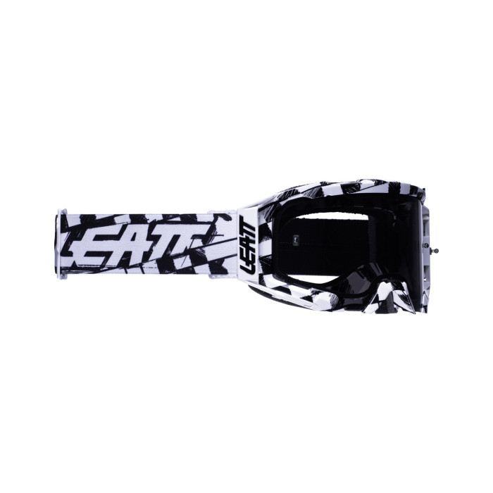 LEATT (2022/2023) goggles 5.5 GOGGLE CHECKER SMOKE 28% - color: black/white lens tinted mirror gray
