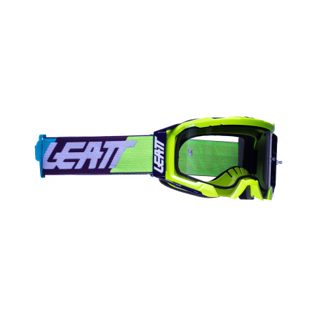 LEATT (2022/2023) akiniai 5.5 GOGGLE NEON YELLOW LIGHT GREY 58% - spalva: geltona FLUO/juoda/mėlyna stikliukas tamsintas veidrod
