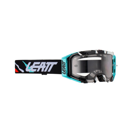 LEATT (2023) glasses 5.5 GOGGLE ACID TIGER LIGHT GREY 58% - color: black/white/blue lens tinted mirror gray