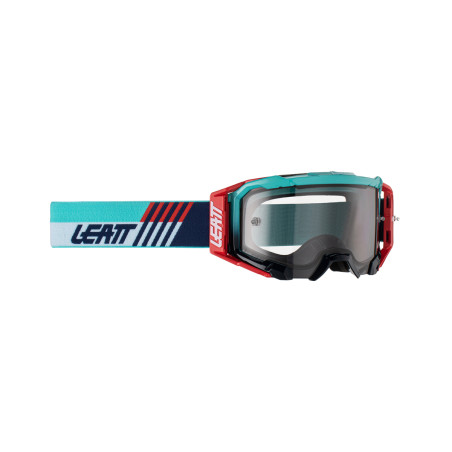LEATT (2023) goggles 5.5 GOGGLE AQUA LIGHT GREY 58% - color: red/NAVY/blue lens tinted mirror gray