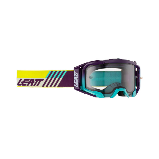 LEATT (2023) goggles 5.5 GOGGLE INDIGO LIGHT GREY 58% - color: purple/blue/yellow FLUO lens tinted mirrored pi