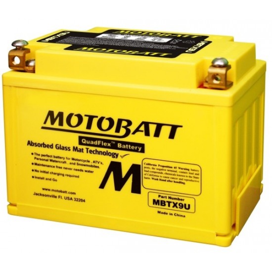 YTX9-BS (MBTX9U) 12V 10.5Ah 160A Motobatt battery
