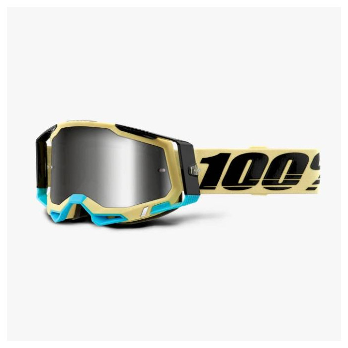 100 PERCENT (2022) FA20 RACECRAFT 2 GOGGLE AIRBLAST - MIRROR SILVER LENS goggles RACECRAFT 2 color: brown mirrored lens