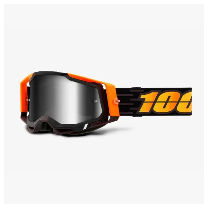 100 PERCENT (2022) FA20 RACECRAFT 2 GOGGLE COSTUME 2 - MIRROR SILVER LENS goggles RACECRAFT 2 color: black/orange lens