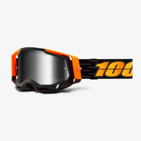 100 PERCENT (2022) FA20 RACECRAFT 2 GOGGLE COSTUME 2 - MIRROR SILVER LENS goggles RACECRAFT 2 color: black/orange lens