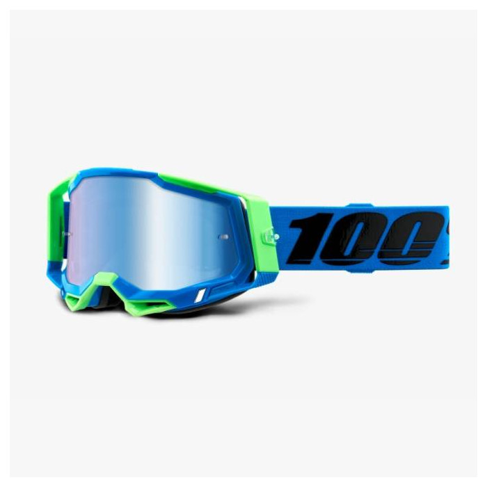 100 PERCENT (2022) FA20 RACECRAFT 2 GOGGLE FREMONT - MIRROR BLUE LENS RACECRAFT 2 color: blue/green lens blue