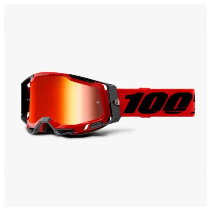 100 PERCENT (2022) FA20 RACECRAFT 2 GOGGLE RED - MIRROR RED LENS goggles RACECRAFT 2 color: red/black lens red ve