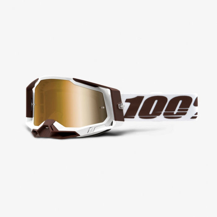 100 PERCENT (2022) FA21 goggles RACECRAFT 2 SNOWBIRD - TRUE GOLD LENS color: white/brown lens gold mirror