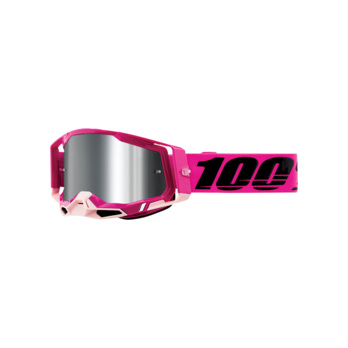 100 PERCENT (2022) SP21 RACECRAFT 2 GOGGLE MAHO - SILVER FLASH LENS - RACECRAFT 2 goggles color: pink/black mirror lens