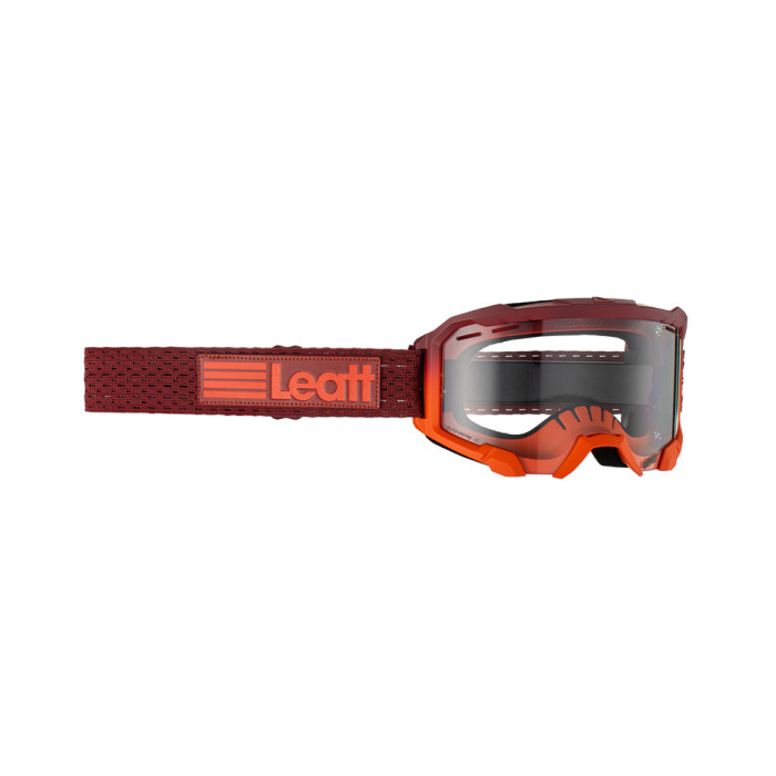 LEATT (NEW 2023) ROWEROWE VELOCITY 4.0 MTB GOGGLE FLAME CLEAR 83% - color: burgundy/orange, lens: clear