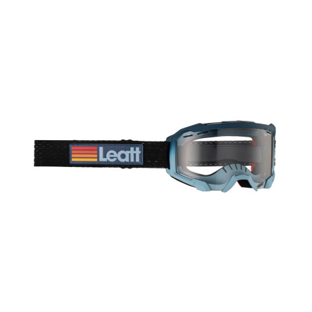 LEATT (NEW 2023) akiniai ROWEROWE VELOCITY 4.0 MTB GOGGLE TITANIUM CLEAR 83% - spalva: juoda/mėlyna, stiklas: skaidrus