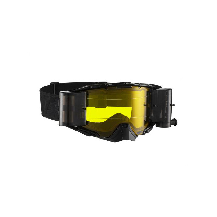 LEATT 6.5 ROLL-OFF GOGGLE BLACK/GREY LENS YELLOW 70% - color: black/grey lens tinted mirror