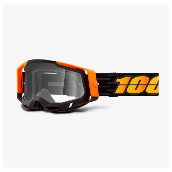 100 PERCENT (2022) FA20 RACECRAFT 2 GOGGLE COSTUME 2 - CLEAR LENS RACECRAFT 2 goggles color: black/orange lens: clear