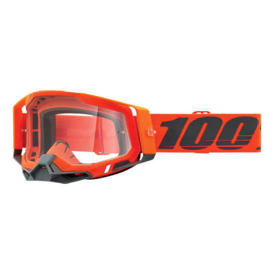 100 PERCENT (2022) FA20 RACECRAFT 2 GOGGLE KERV - CLEAR LENS - RACECRAFT 2 goggles color: orange/black, lens: clear