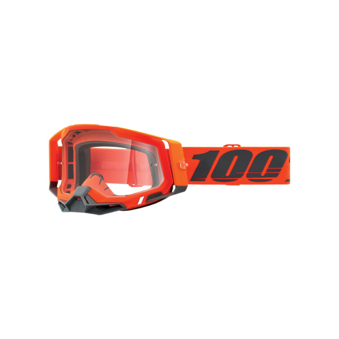 100 PERCENT (2022) FA20 RACECRAFT 2 GOGGLE KERV - CLEAR LENS - RACECRAFT 2 goggles color: orange/black, lens: clear