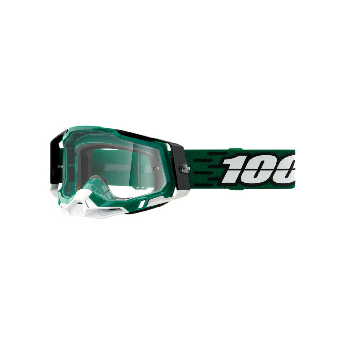100 PERCENT (2022) FA20 RACECRAFT 2 GOGGLE MILORI - CLEAR LENS - RACECRAFT 2 goggles color: green/white/black, lens: clear