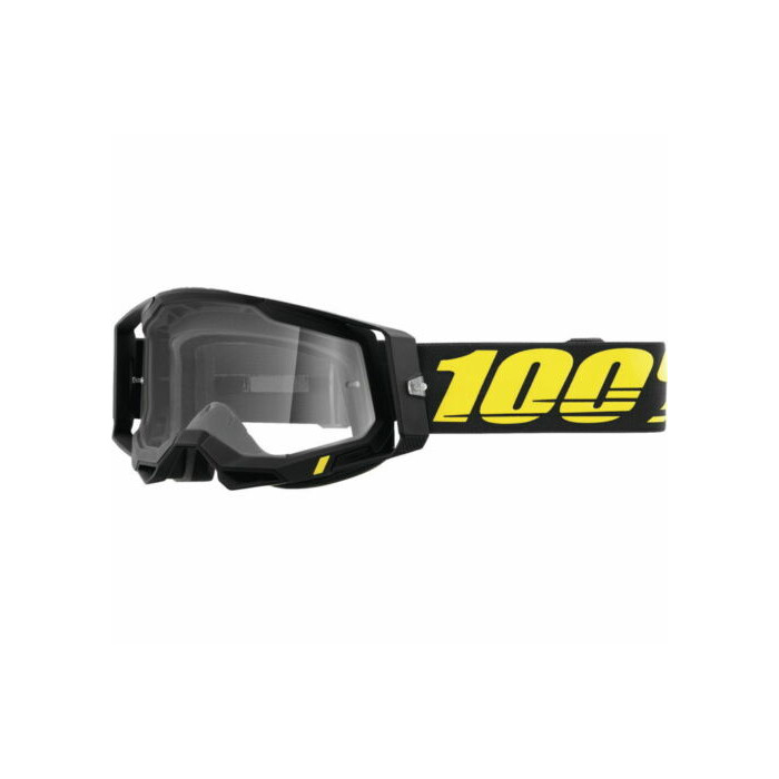 100 PERCENT (2022) SP21 RACECRAFT 2 GOGGLE ARBIS - CLEAR LENS - RACECRAFT 2 goggles color: black/yellow, lens: clear