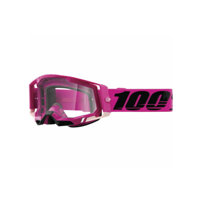 100 PERCENT (2022) SP21 RACECRAFT 2 GOGGLE MAHO - CLEAR LENS - RACECRAFT 2 goggles color: pink/black, lens: clear