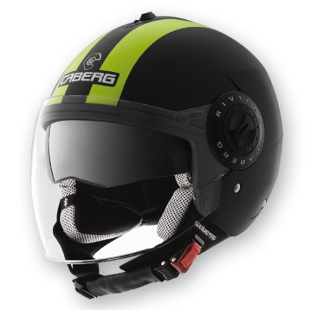 CABERG open face helmet, model: RIVIERA V2+ HI VIZION color: black/yellow FLUO, size: XS