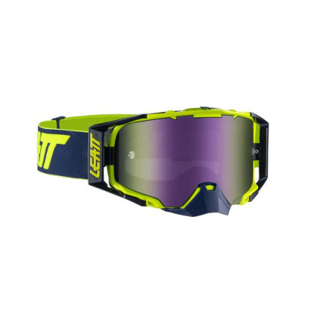 LEATT akiniai 6.5 IRIZ GOGGLE INK/LIME LENS PURPLE 30% - spalva: NAVY/geltona FLUO stikliukas veidrodinis