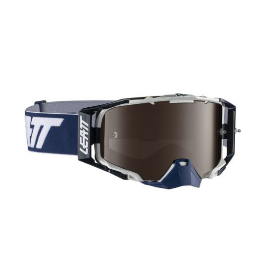 LEATT goggles 6.5 IRIZ GOGGLE INK/WHITE LENS PLATINUM UC 28% - color: NAVY/white mirrored lens