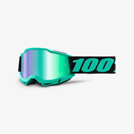100 PERCENT (2022) ACCURI 2 GOGGLE TOKYO - MIRROR GREEN LENS - glasses ACCURI 2 color: black lens green mirror