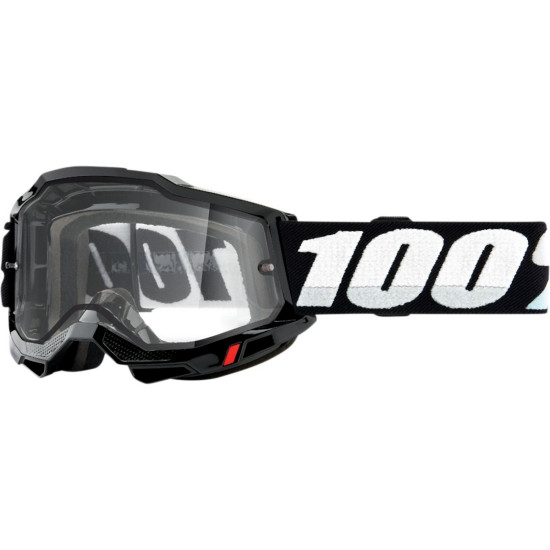 100 PERCENT (2022) FA20 ACCURI 2 ENDURO MOTO GOGGLE BLACK - CLEAR DUAL LENS glasses ACCURI 2 ENDURO color: black SZYBNA double