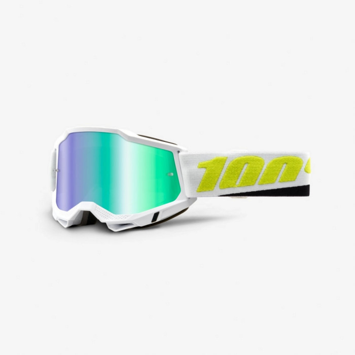 100 PERCENT (2022) FA21 glasses ACCURI 2 PEYOTE - MIRROR GREEN LENS color: white/black/yellow lens green mirror