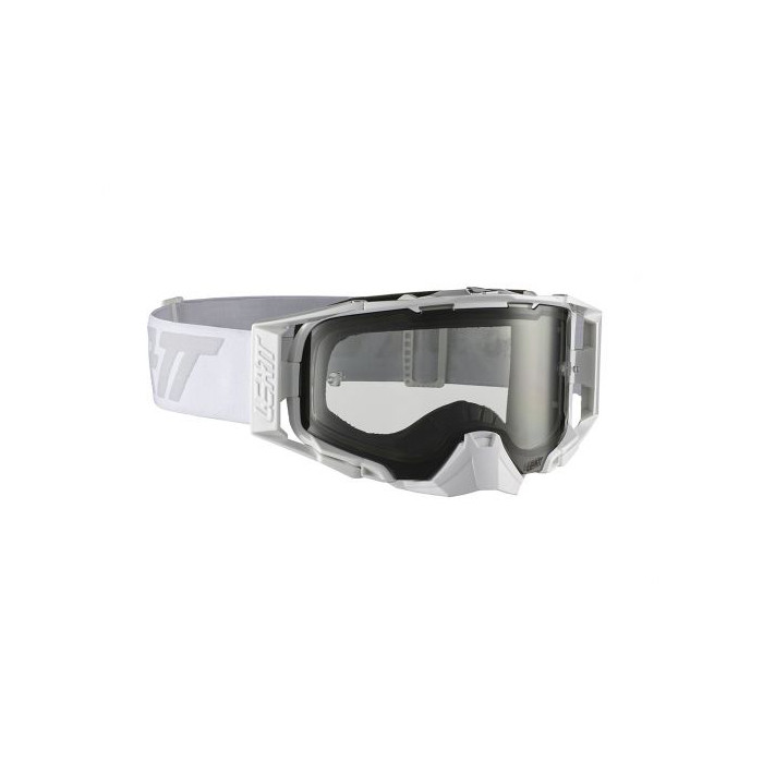 LEATT glasses 6.5 GOGGLE WHITE/GREY LENS LIGHT GREY 58% - color: white/gray lens tinted mirror gray