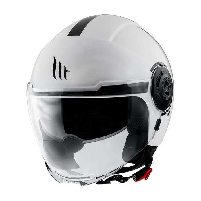 MT open face helmet VIALE SV SOLID A0 GLOSS PEARL WHITE glossy white, size: S