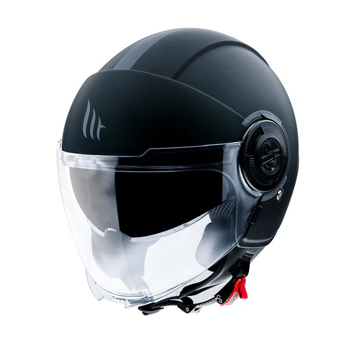 MT open face helmet VIALE SV SOLID A1 MATT BLACK color: matte black, size: L
