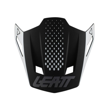 LEATT (2022/2023) snapelis/VISOR šalmui MOTO 8.5 V21.1 BLACK/WHITE spalva: juoda/balta