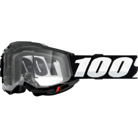 100 PROCENT (2022) FA20 ACCURI 2 GOGGLE BLACK - CLEAR LENS  akiniai ACCURI 2 spalva: juoda, stiklas: skaidrus, senas kodas(50221