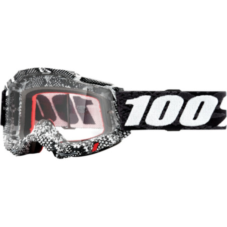 100 PROCENT (2022) FA20 ACCURI 2 GOGGLE COBRA - CLEAR LENS akiniai ACCURI 2 spalva: juoda/balta, stiklas: skaidrus