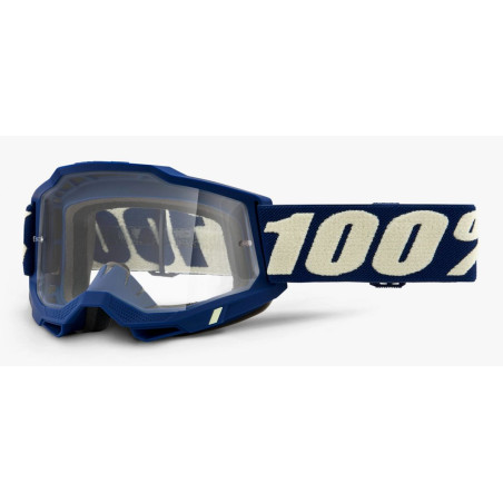 100 PERCENT (2022) FA20 ACCURI 2 GOGGLE DEEPMARINE - CLEAR LENS goggles ACCURI 2 color: blue, lens: clear