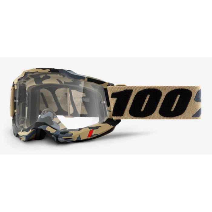 100 PERCENT (2022) FA20 ACCURI 2 GOGGLE TARMAC - CLEAR LENS glasses ACCURI 2 color: CAMOUFLAGE, lens: clear