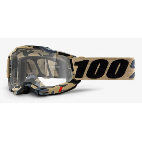 100 PERCENT (2022) FA20 ACCURI 2 GOGGLE TARMAC - CLEAR LENS glasses ACCURI 2 color: CAMOUFLAGE, lens: clear