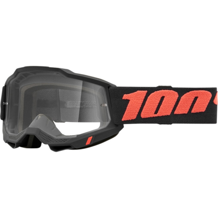 100 PERCENT (2022) FA21 glasses ACCURI 2 BOREGO - CLEAR LENS color: black/red, lens: clear