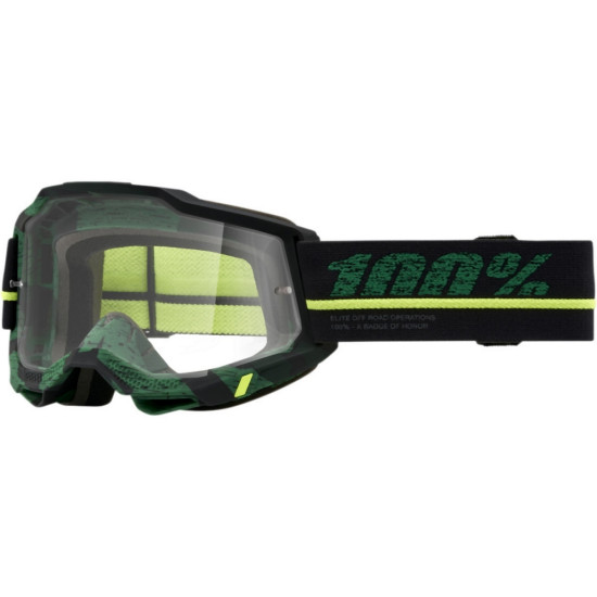 100 PERCENT (2022) FA21 glasses ACCURI 2 OVERLORD - CLEAR LENS color: black/green/yellow, lens: clear