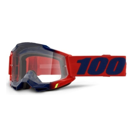 100 PERCENT (2022) SP21 ACCURI 2 GOGGLE KEARNY - CLEAR LENS - glasses ACCURI 2 color: red/black, lens: clear