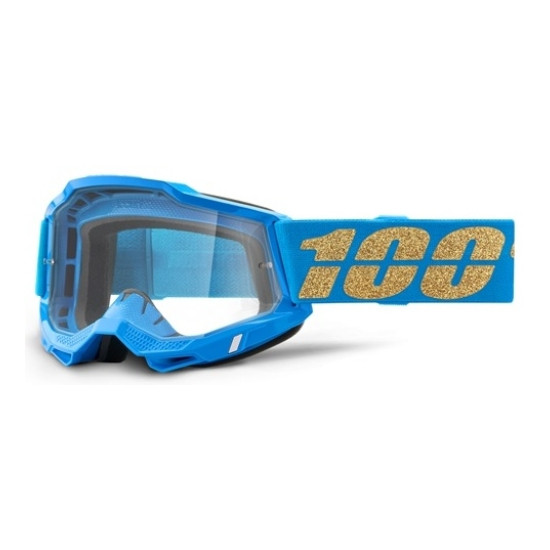 100 PERCENT (2022) SP21 ACCURI 2 GOGGLE WATERLOO - CLEAR LENS - glasses ACCURI 2 color: blue/gold, lens: clear