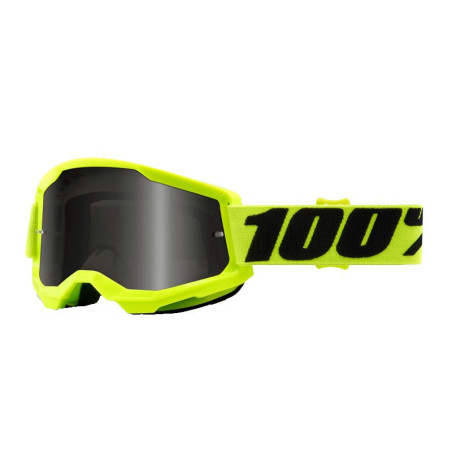 100 PERCENT STRATA 2 SAND GOGGLE YELLOW - SMOKE LENS - STRATA 2 SAND goggles color: yellow/black lens tinted