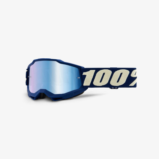 100 PERCENT (2022) ACCURI 2 YOUTH GOGGLE DEEPMARINE - MIRROR BLUE LENS - glasses ACCURI 2 YOUTH color: blue/white lens