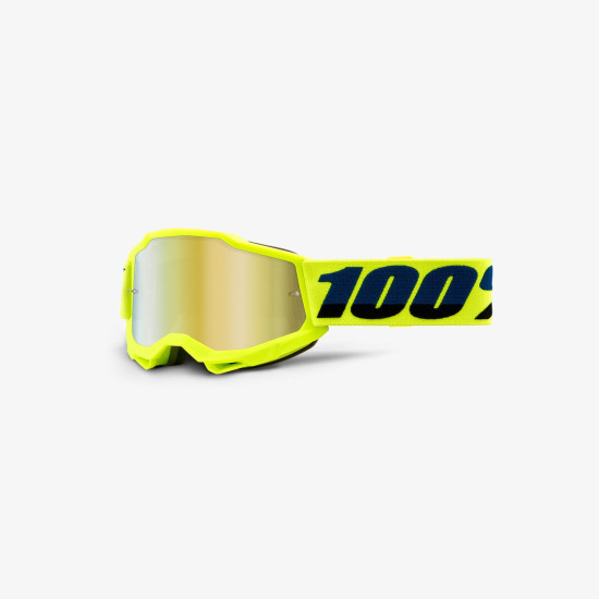 100 PERCENT (2022) ACCURI 2 YOUTH GOGGLE YELLOW - MIRROR GOLD LENS - glasses ACCURI 2 YOUTH color: yellow FLUO/black lens