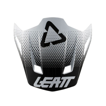 LEATT (2022/2023) snapelis/VISOR šalmui MOTO 7.5 V21.1 WHITE spalva: balta/juoda
