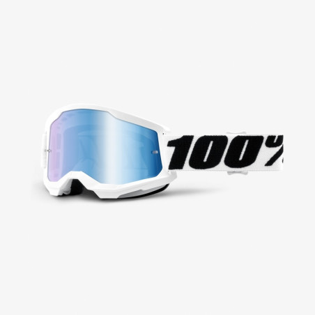 100 PROCENT (2022) akiniai, modelis: STRATA 2 EVEREST - MIRROR BLUE LENS spalva: balta stikliukas veidrodinis, senas kodas 50421