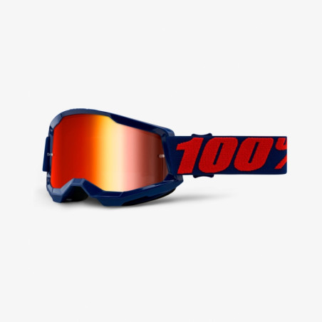 100 PROCENT (2022) akiniai, modelis: STRATA 2 MASEGO - MIRROR RED LENS spalva: NAVY stikliukas raudona veidrodinė, senas kodas: 